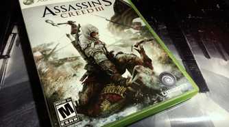 A disc version of Assassin's Creed III for the Xbox 360.