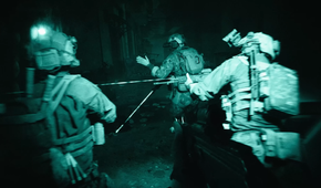 A nightvision camera view in Battlefield 6.