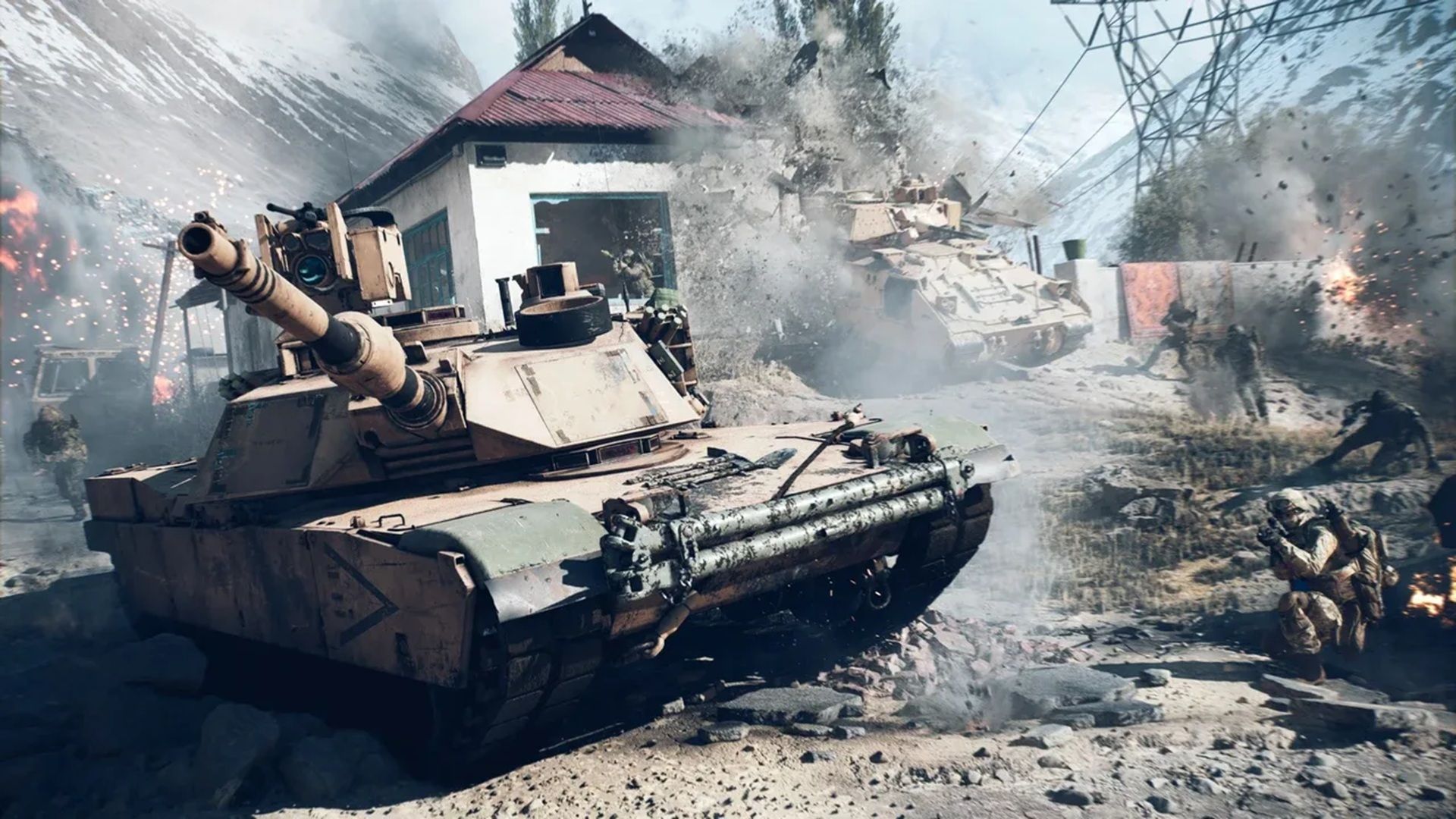 A shot of a tank on a map in Battlefield 6