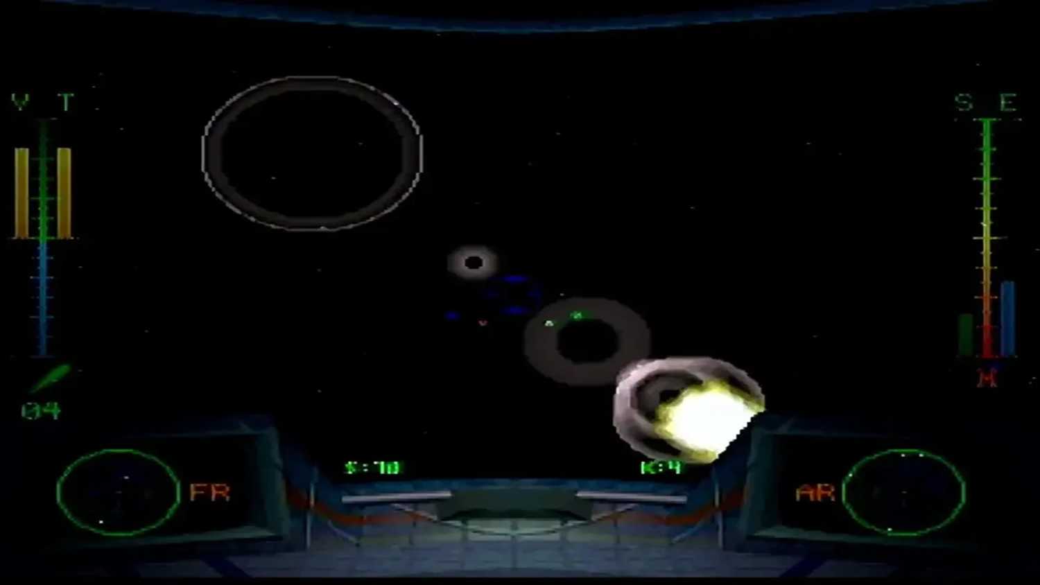 A screenshot of space combat in BattleSphere