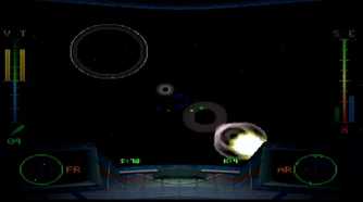 A screenshot of space combat in BattleSphere