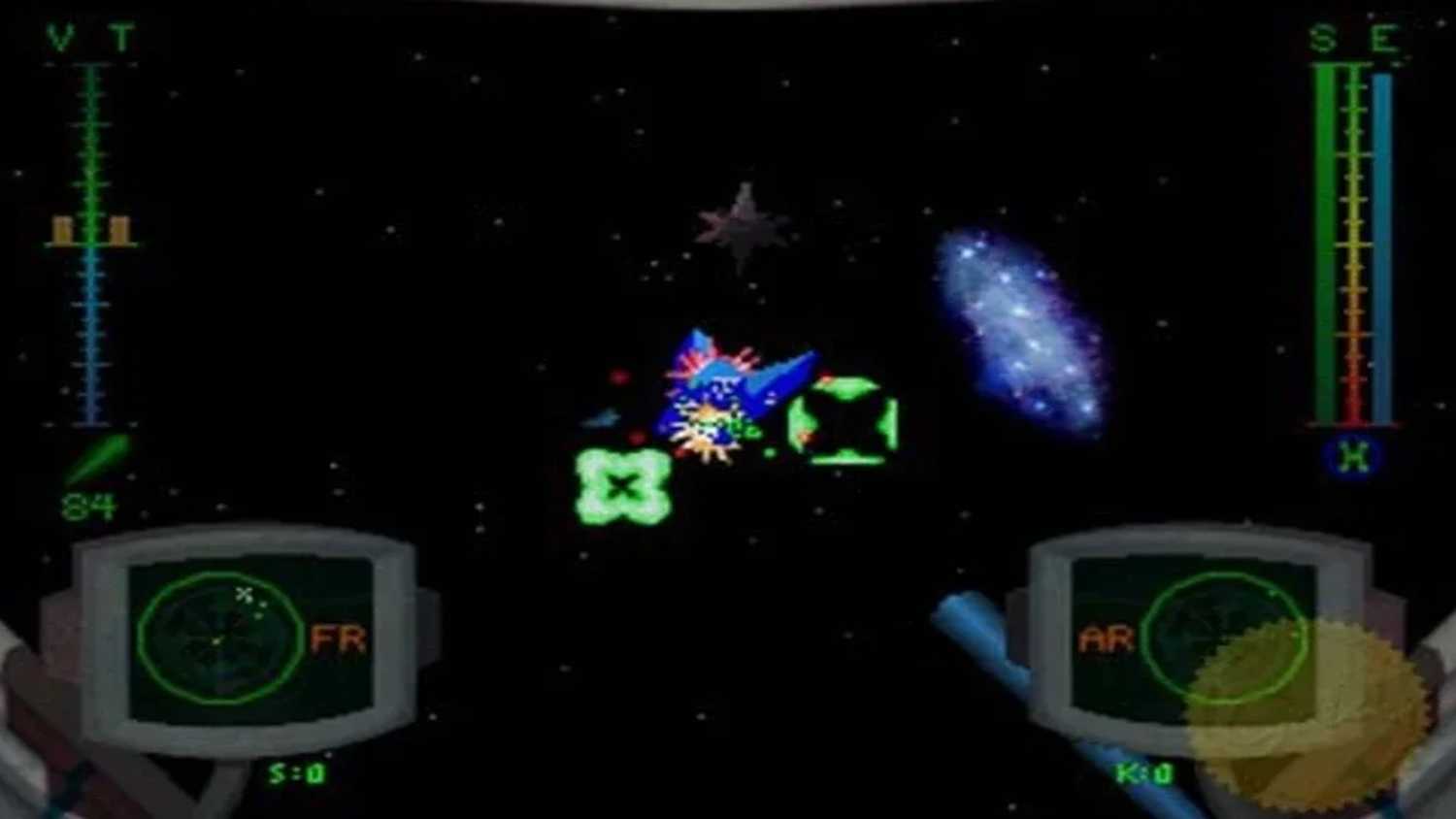 A screenshot of space combat in BattleSphere