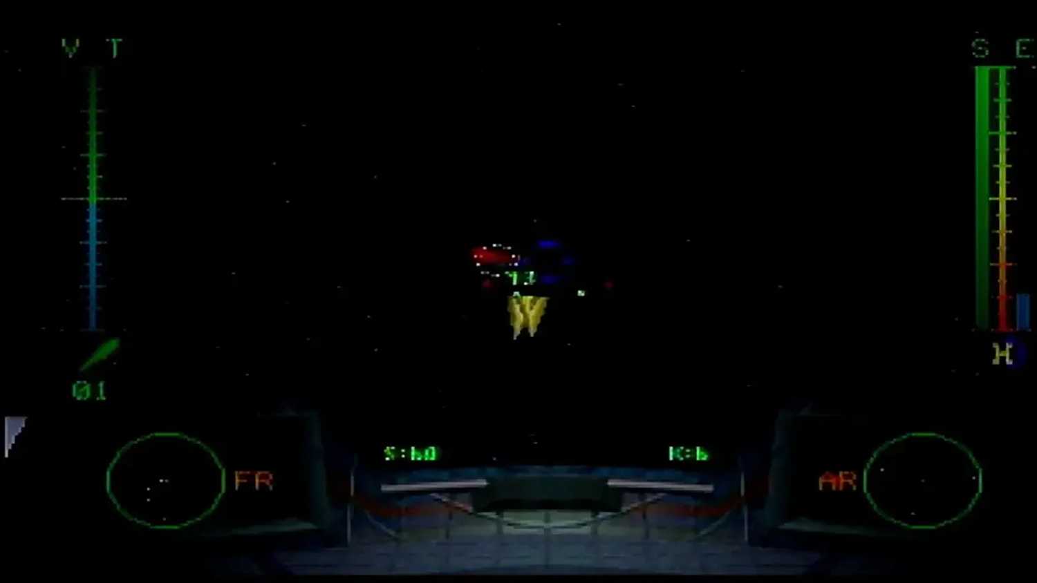 A screenshot of space combat in BattleSphere