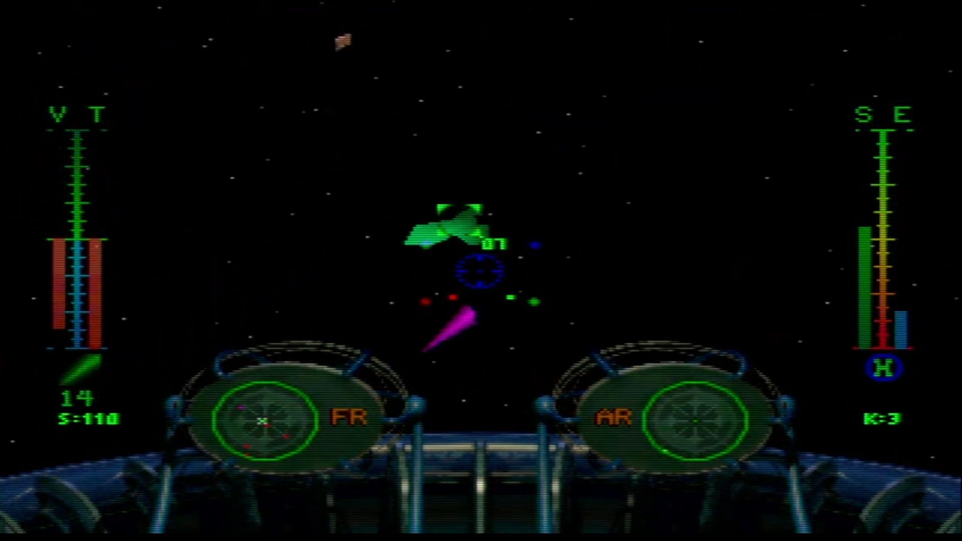A screenshot of space combat in BattleSphere