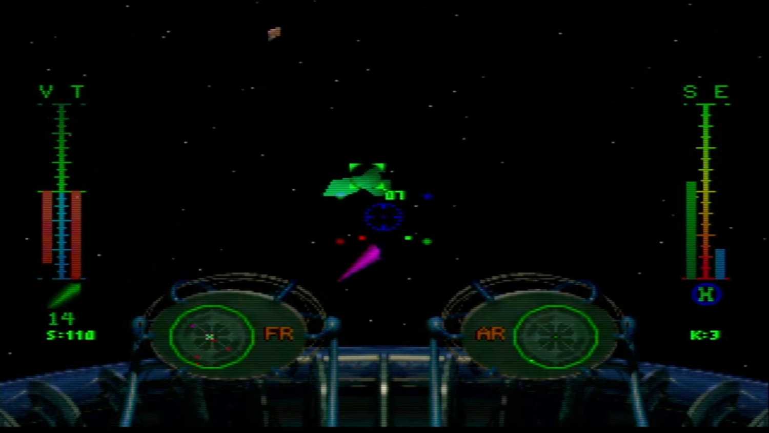 A screenshot of space combat in BattleSphere