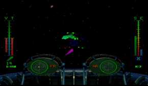 A screenshot of space combat in BattleSphere