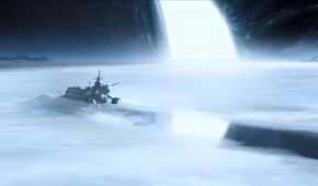 A screenshot showing a glacial planet in Beyond Good and Evil 2.