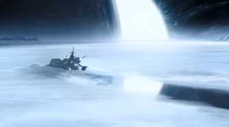 A screenshot showing a glacial planet in Beyond Good and Evil 2.