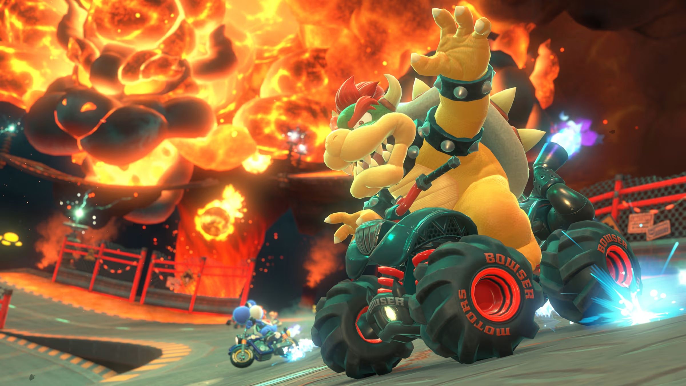 Bowser in Mario Kart World.