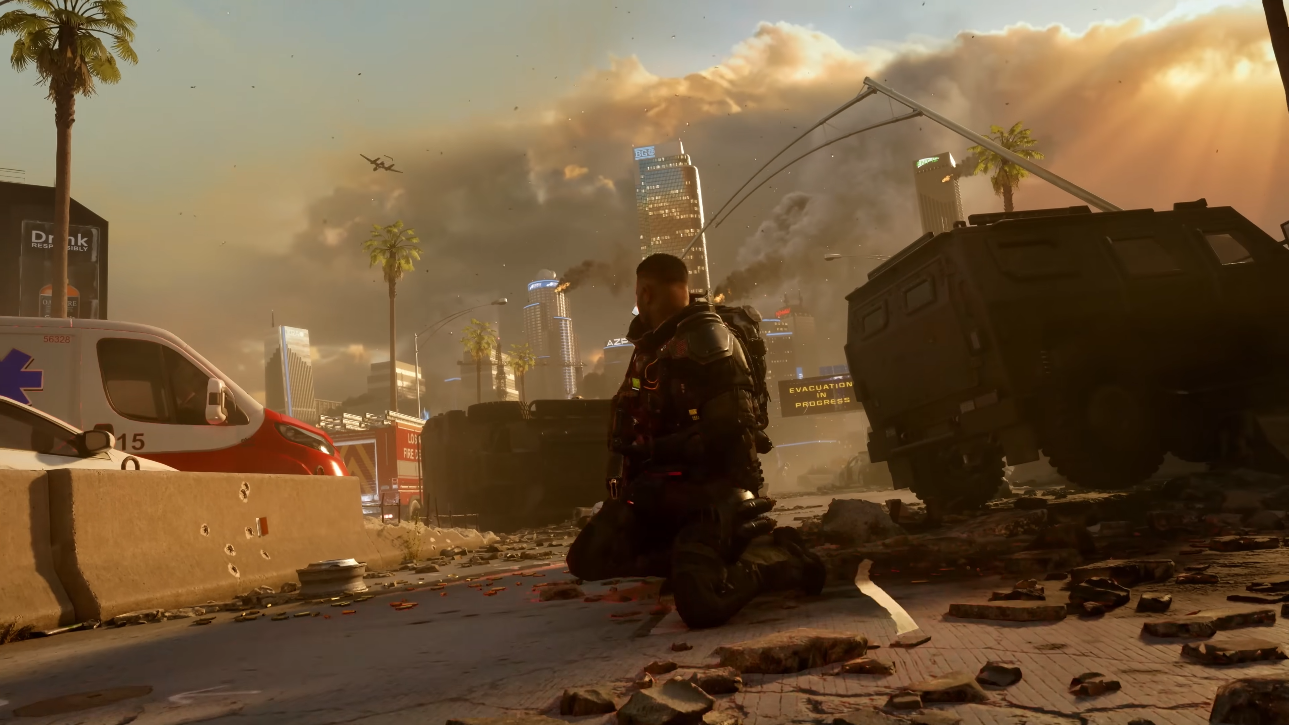 Eric Samuels on his knees in Black Ops 7.