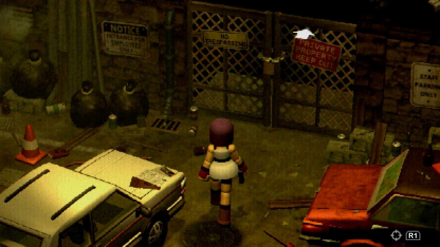 A locked gate in the game Crow Country.