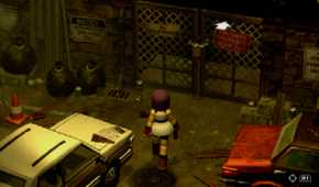 A locked gate in the game Crow Country.