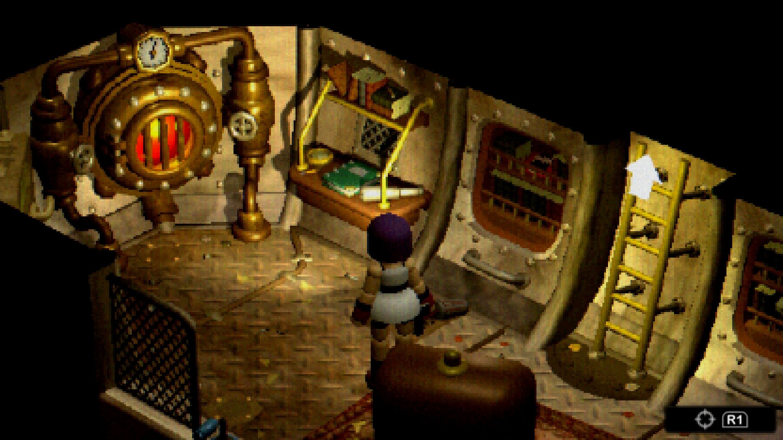 A laboratory in the game Crow Country.