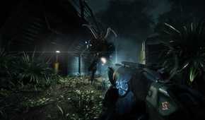 A CEPH stalker at nighttime in Crysis 3.