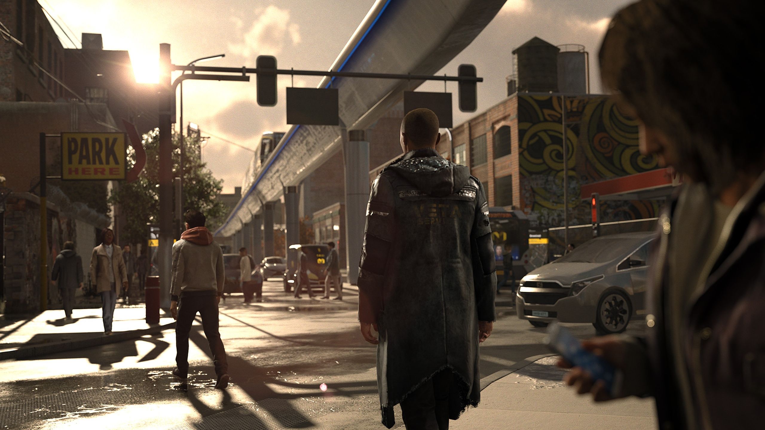 Hank Anderson on his phone in Detroit: Become Human.
