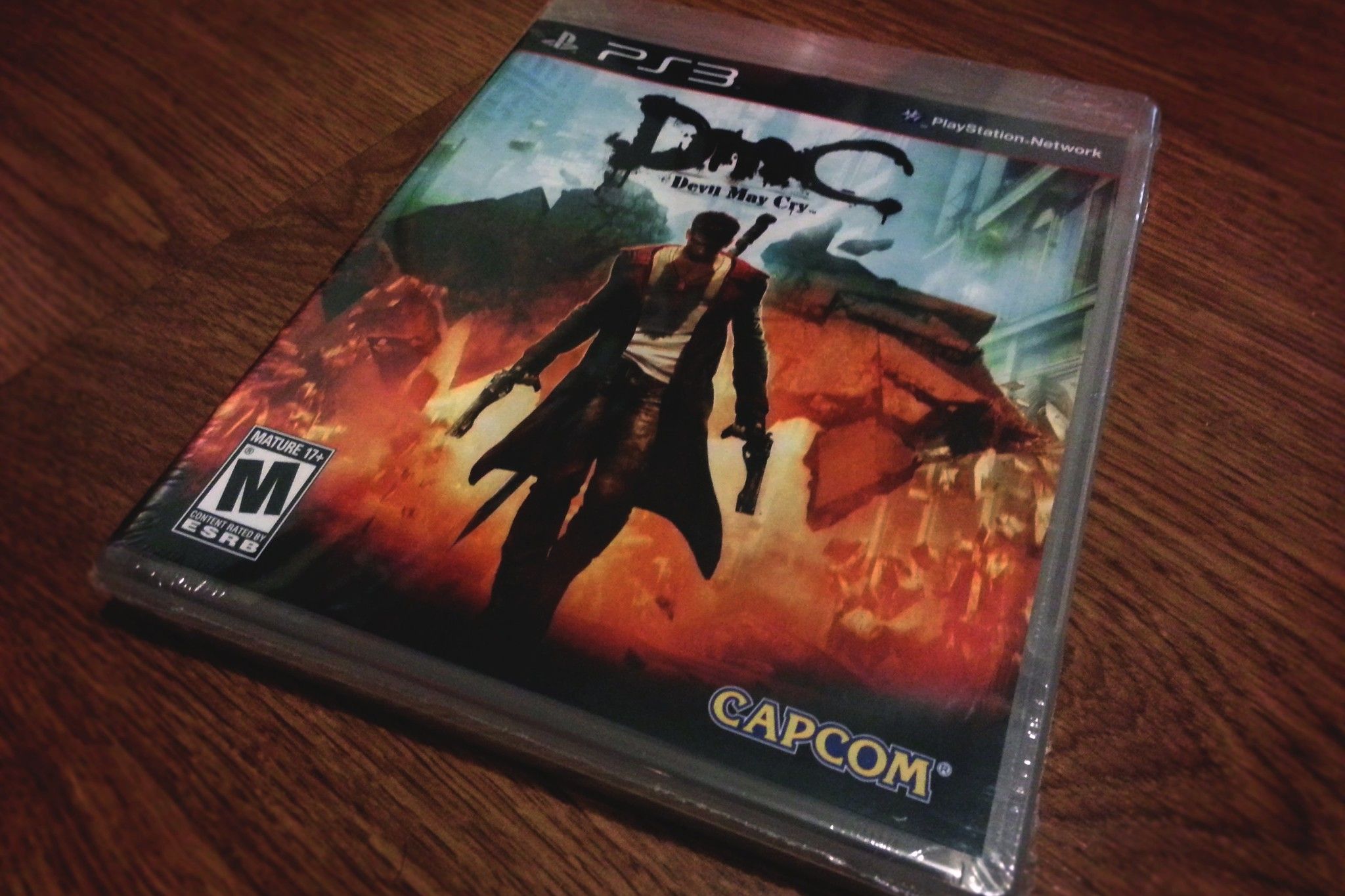 The disc edition of DMC: Devil May Cry for the PlayStation 3.