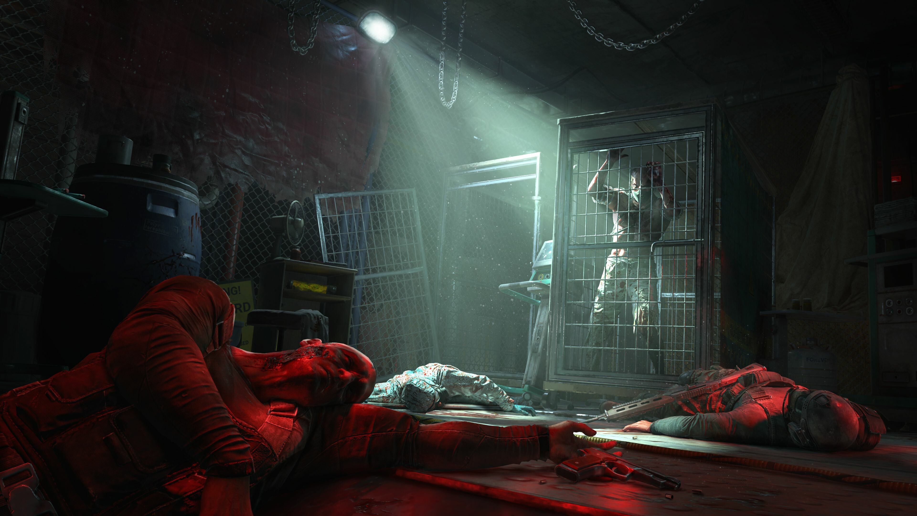 A caged infected in Dying Light: The Beast.