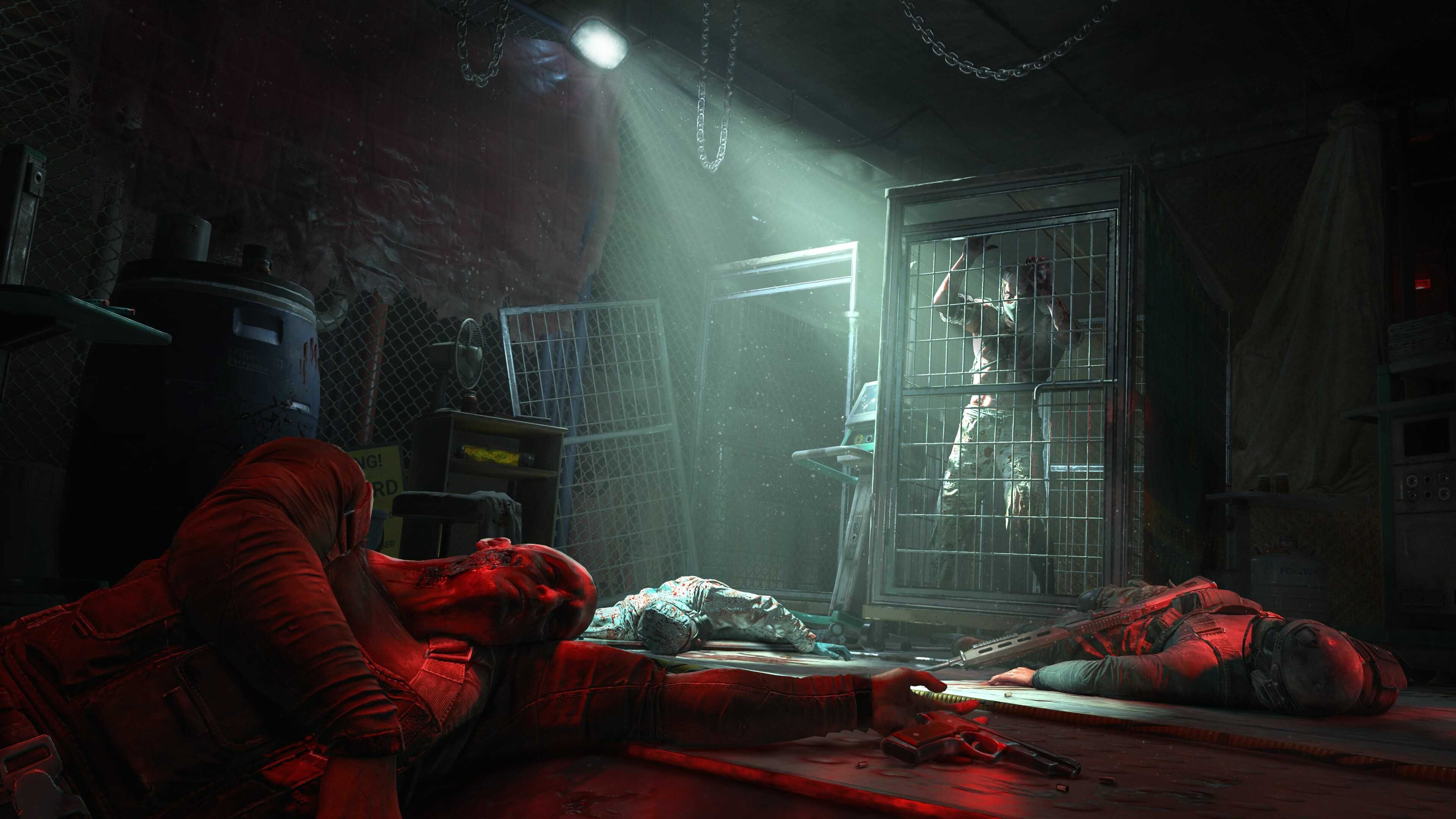 A caged infected in Dying Light: The Beast.