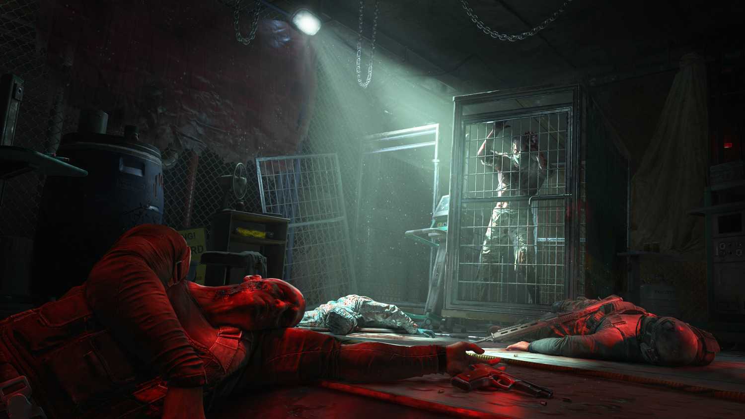 A caged infected in Dying Light: The Beast.