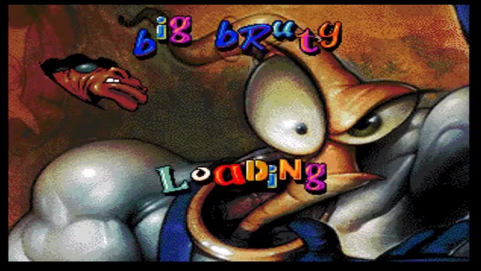 A screenshot of the loading screen for the exclusive stage in Earthworm Jim: Special Edition