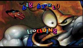 A screenshot of the loading screen for the exclusive stage in Earthworm Jim: Special Edition