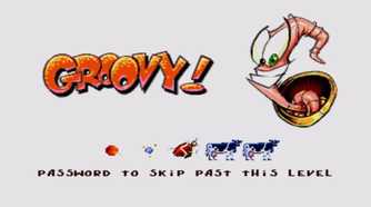 A screenshot of the password screen in Earthworm Jim: Special Edition