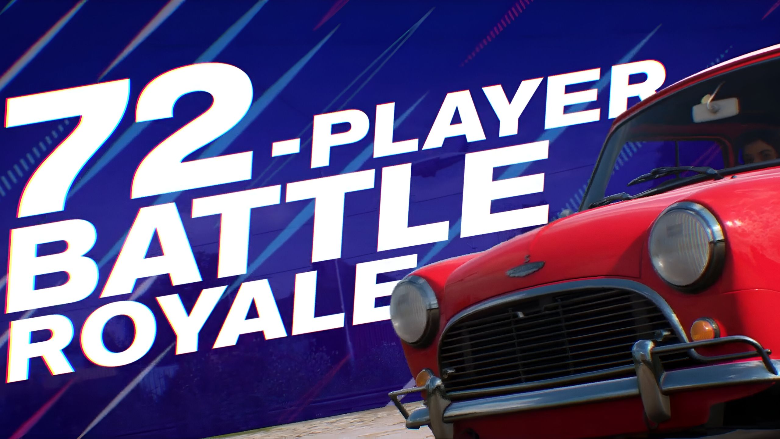 Battle Royale announcement in Forza Horizon.