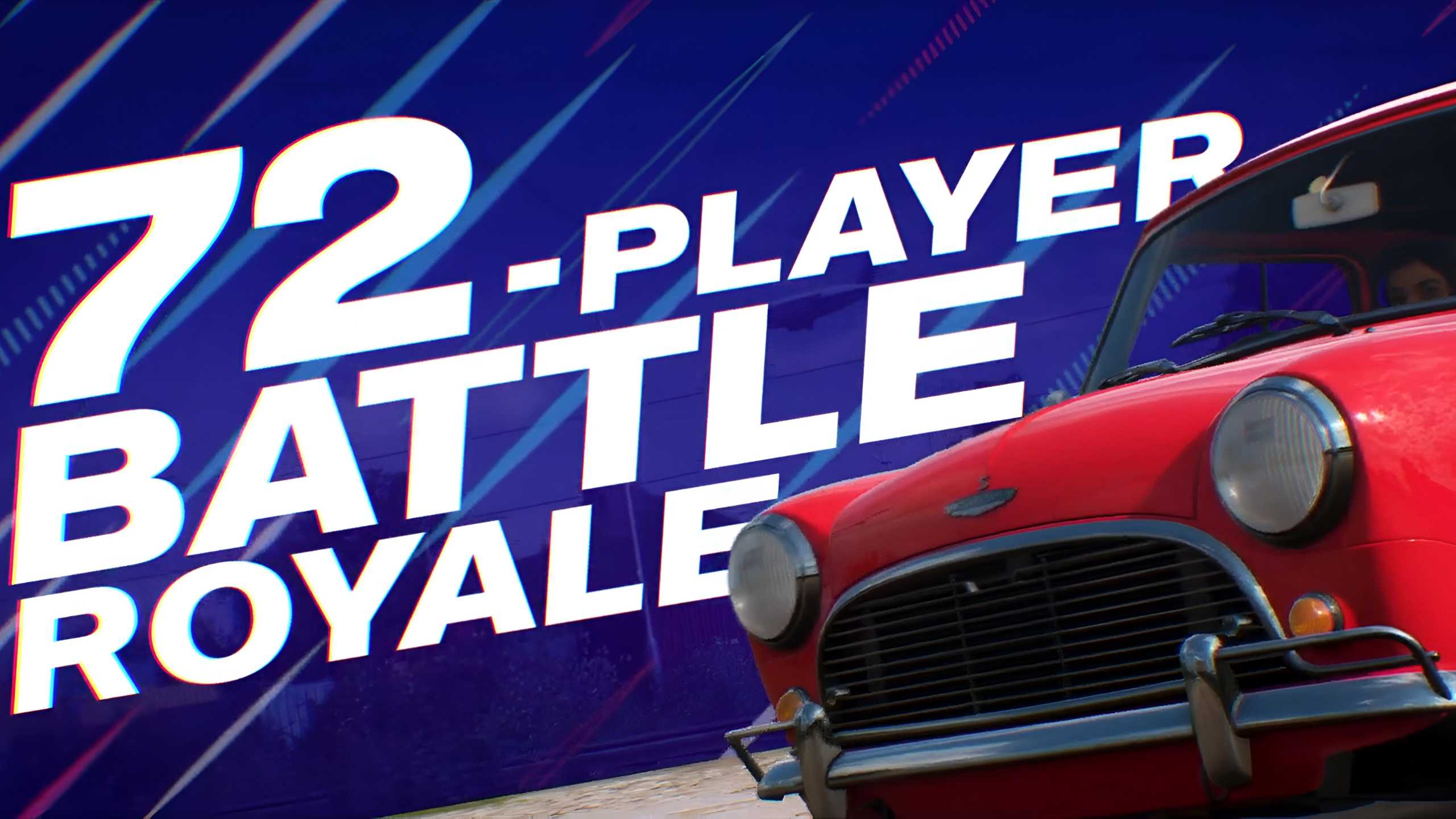 Battle Royale announcement in Forza Horizon.
