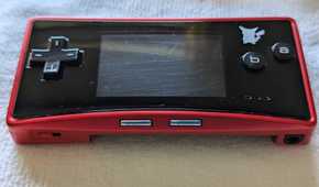 A red Game Boy Micro from the Japan Pokemon Center.