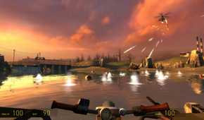 A screenshot from Half-Life 2.