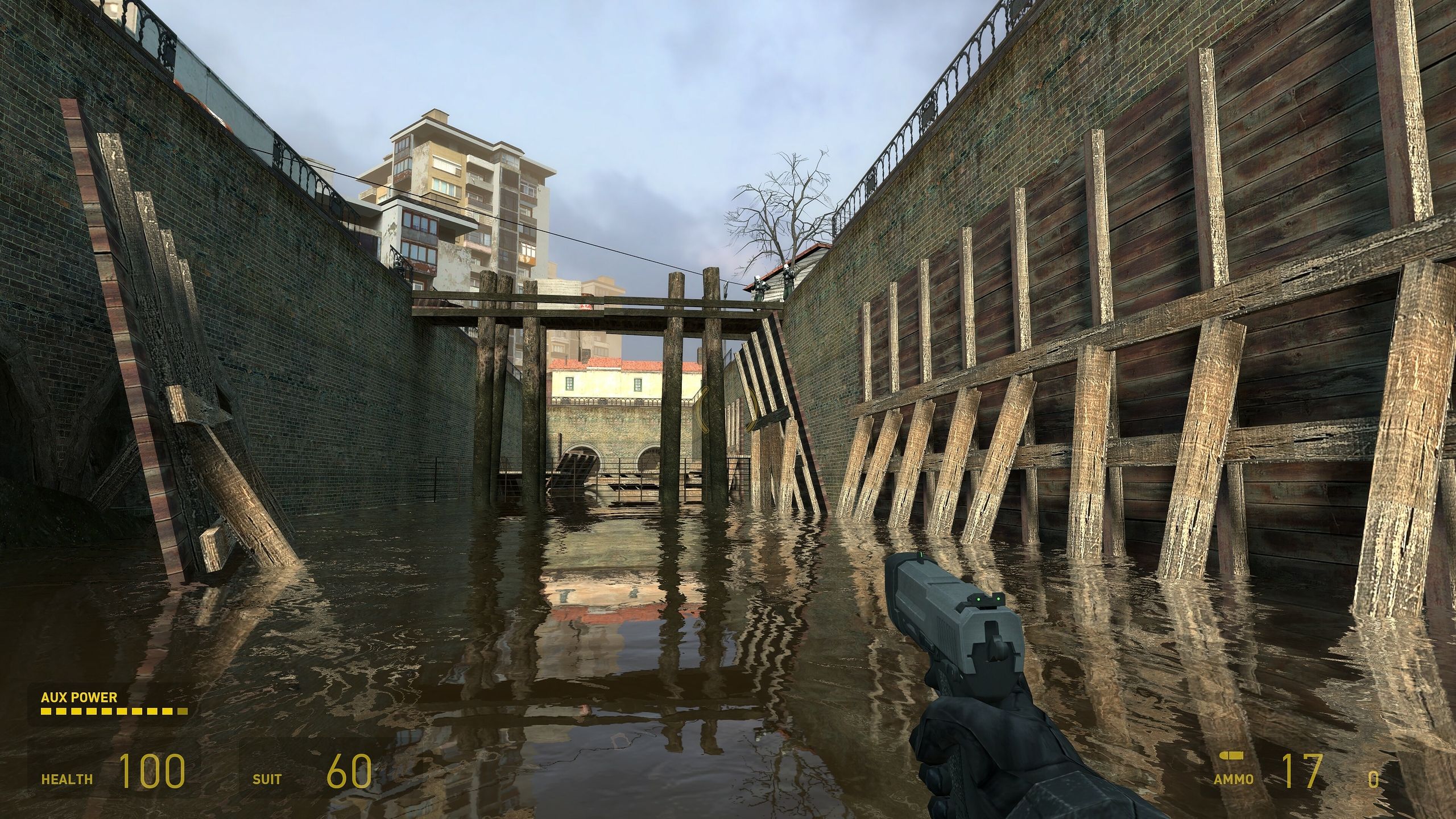 Wading through water in Half-Life 2.