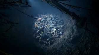 A pit full of corpses in Hell is Us.