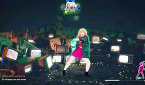 A screenshot of gameplay for a Taylor Swift song in Just Dance 2023