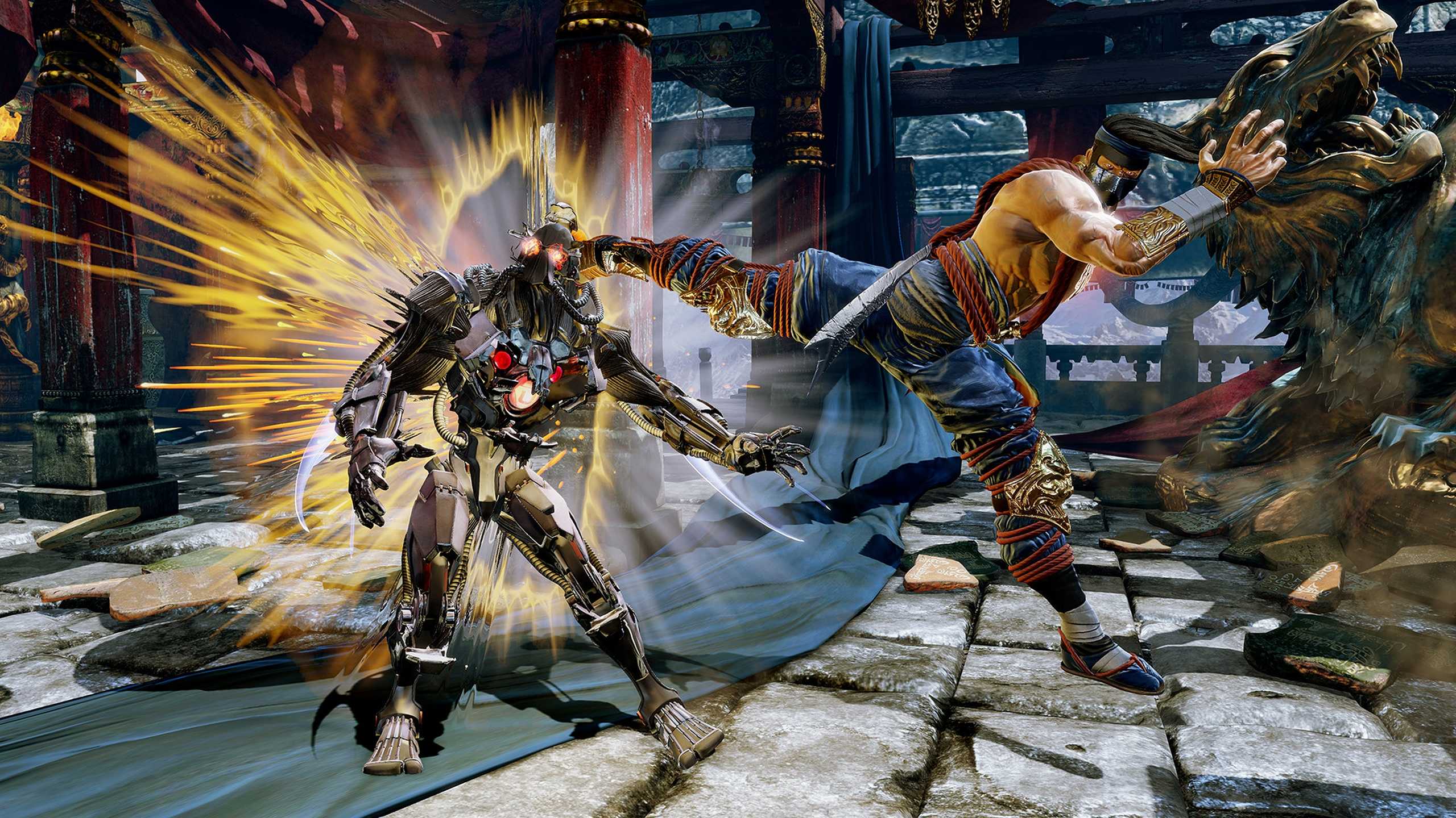Jago and Fulgore fighting in Killer Instinct.