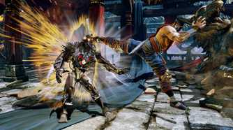 Jago and Fulgore fighting in Killer Instinct.
