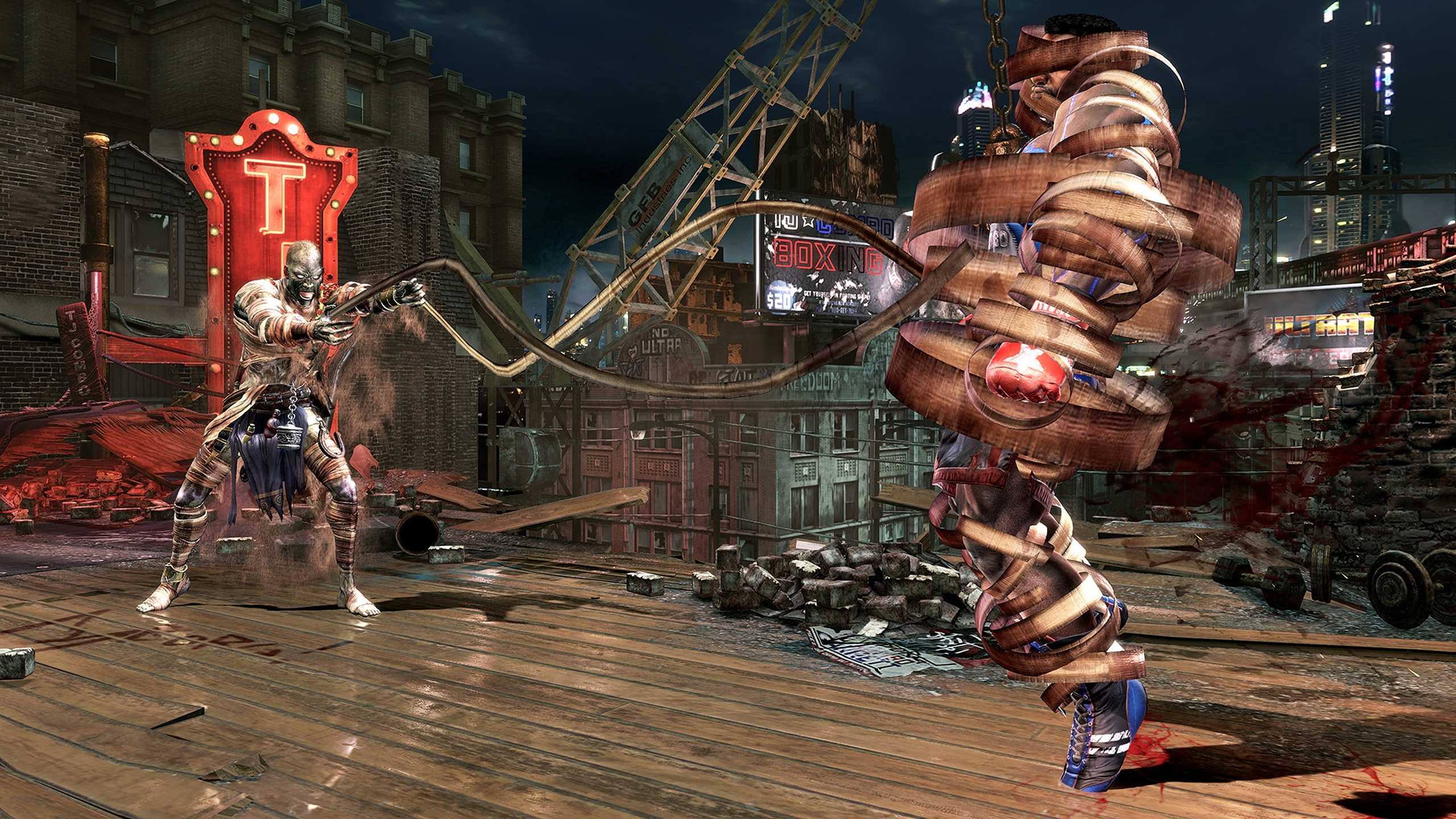 Kan-Ra attacking an opponent in Killer Instinct.