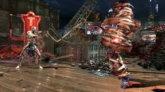 Kan-Ra attacking an opponent in Killer Instinct.