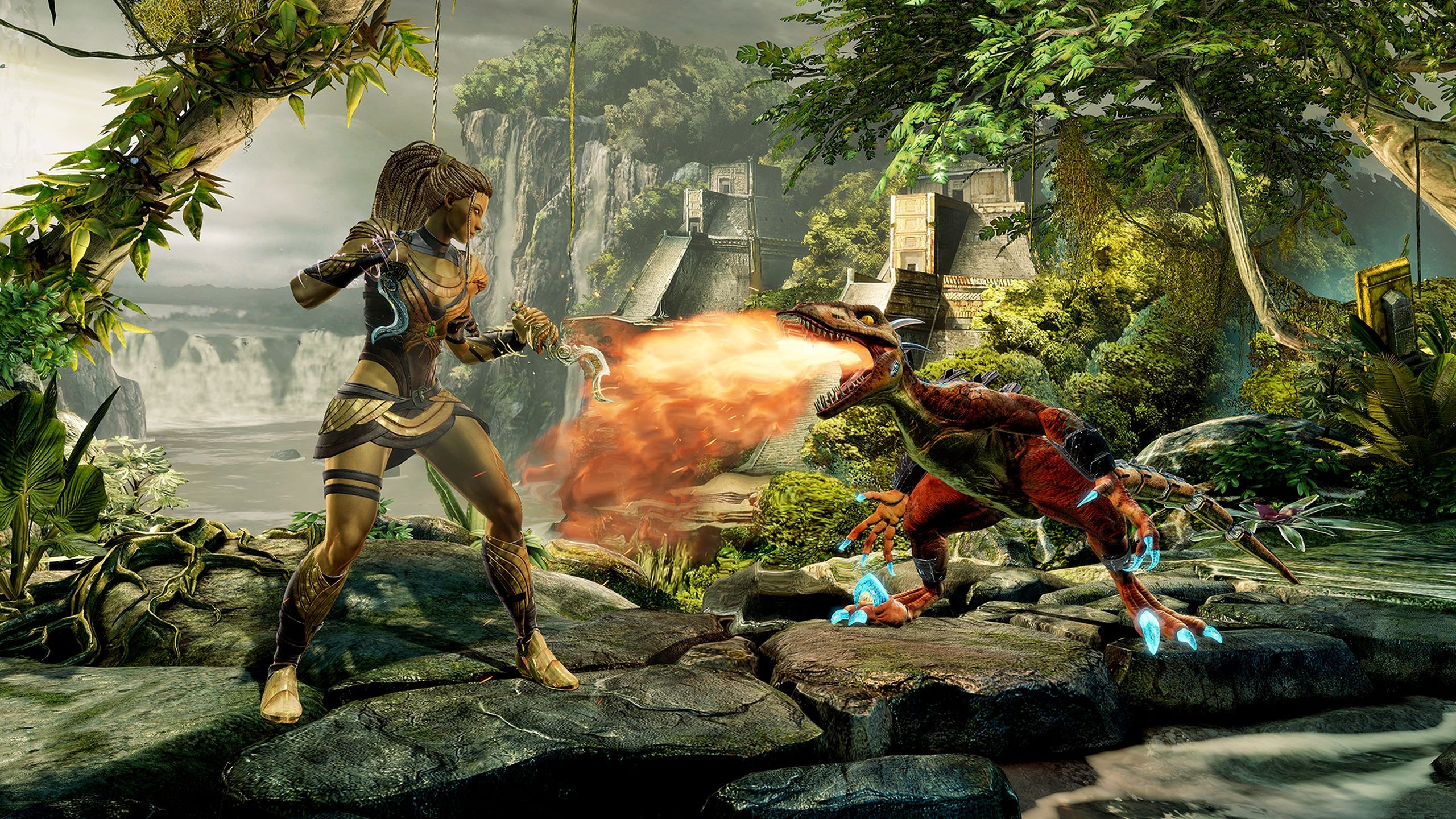 Maya and Riptor fighting in Killer Instinct.