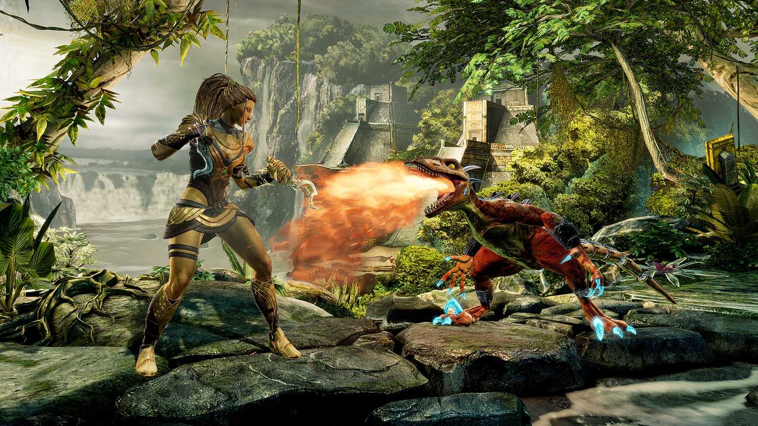 Maya and Riptor fighting in Killer Instinct.