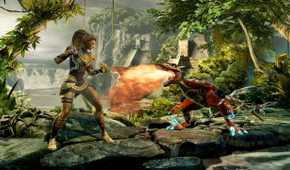 Maya and Riptor fighting in Killer Instinct.