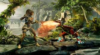 Maya and Riptor fighting in Killer Instinct.