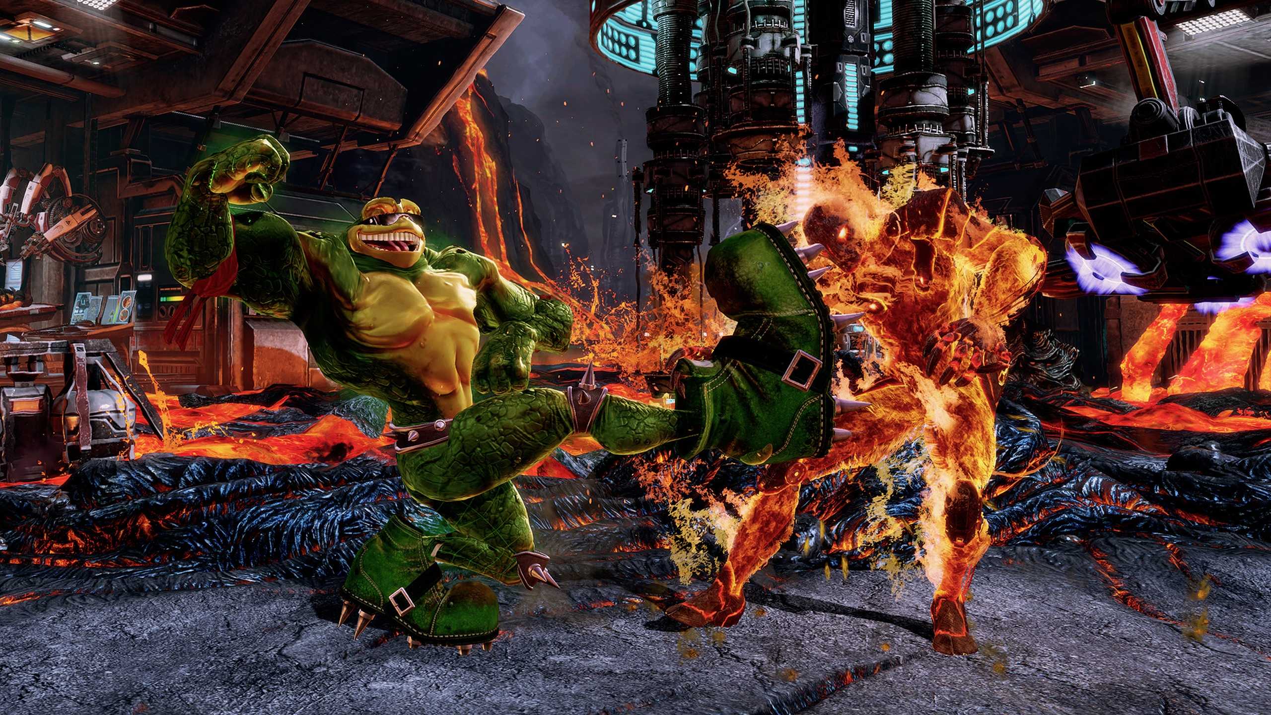 Rash attacking Cinder in Killer Instinct.