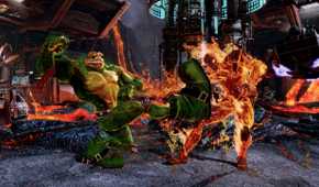 Rash attacking Cinder in Killer Instinct.