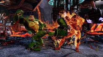 Rash attacking Cinder in Killer Instinct.