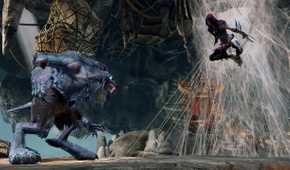 Sadira fighting Sabrewulf in Killer Instinct.