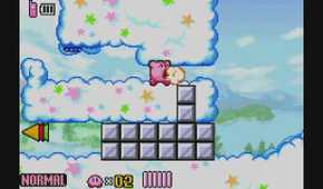 A screenshot from Kirby & the Amazing Mirror on the Game Boy Advance.