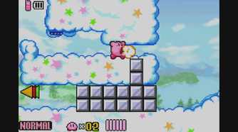 A screenshot from Kirby & the Amazing Mirror on the Game Boy Advance.