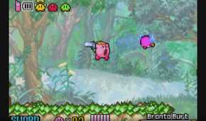 A screenshot from Kirby & the Amazing Mirror on the Game Boy Advance.
