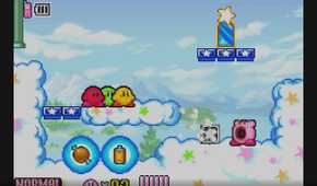 A screenshot from Kirby & the Amazing Mirror on the Game Boy Advance.