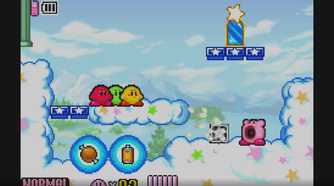 A screenshot from Kirby & the Amazing Mirror on the Game Boy Advance.